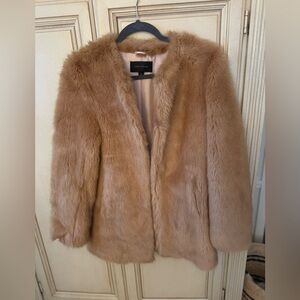 Ann Taylor Women's Teddy Jacket - Warm Brown